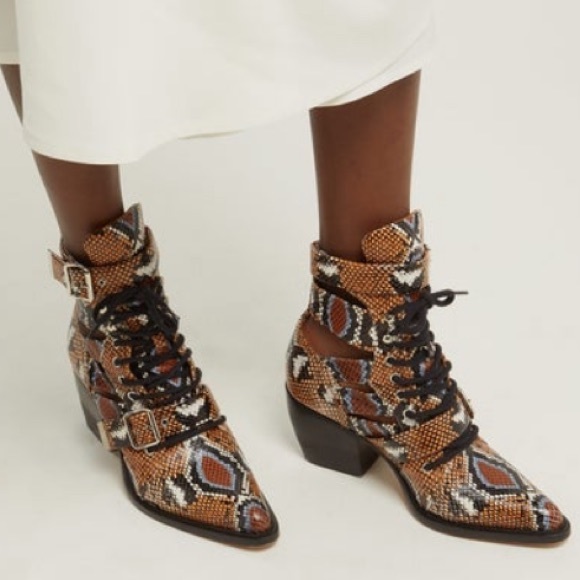 Authentic Chloe Rylee Python Embossed Leat… - Picture 9 of 9